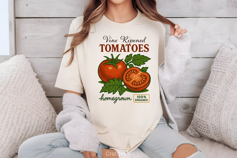 Vine Ripened Tomatoes Organic Clipart Bundle - CraftNest - Digital Crafting and Art