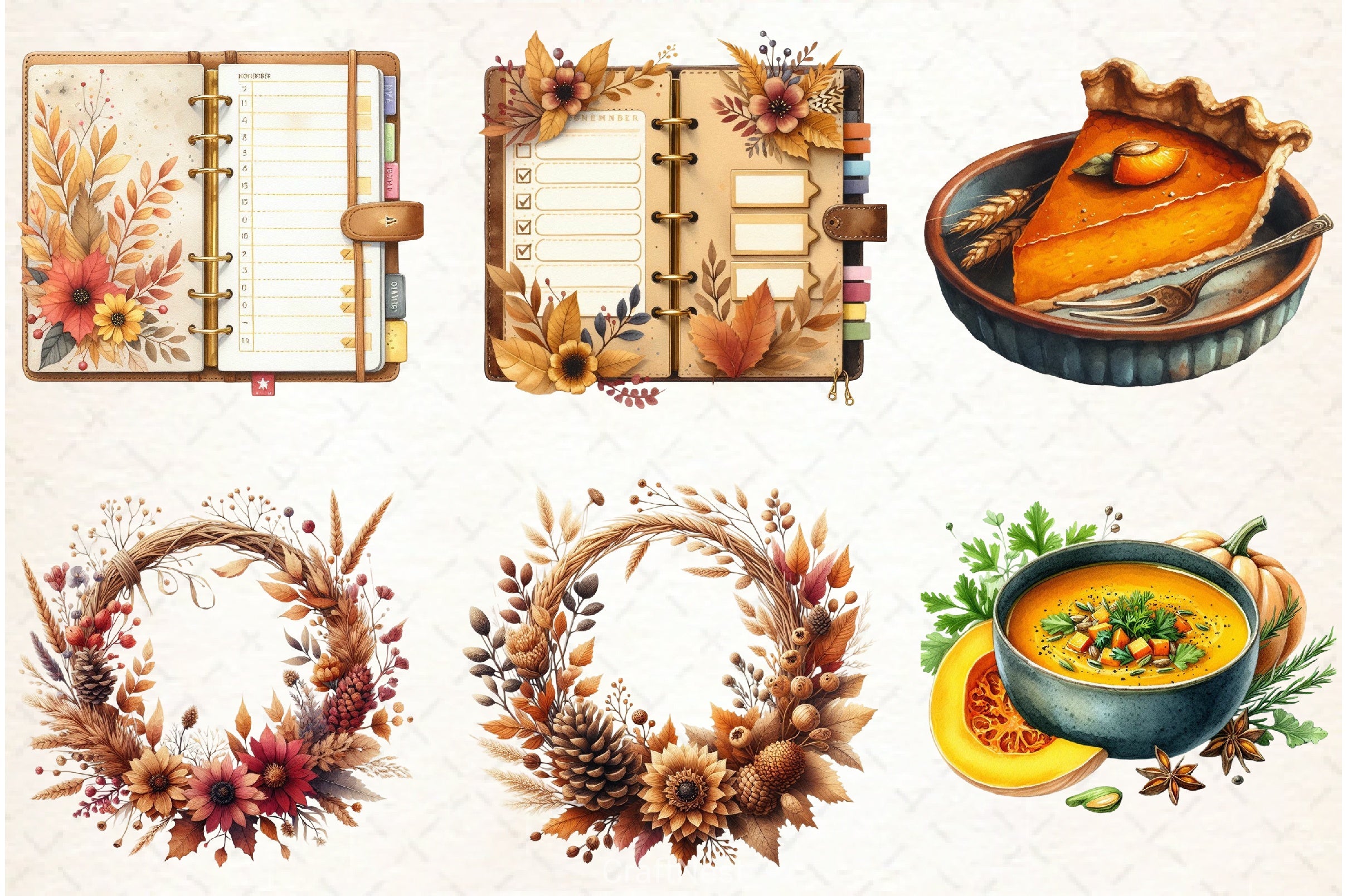Autumn Cozy Fall Clipart Bundle 5 - CraftNest - Digital Crafting and Art