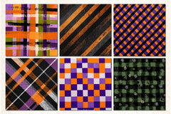 Plaid Halloween Digital Papers - CraftNest - Digital Crafting and Art