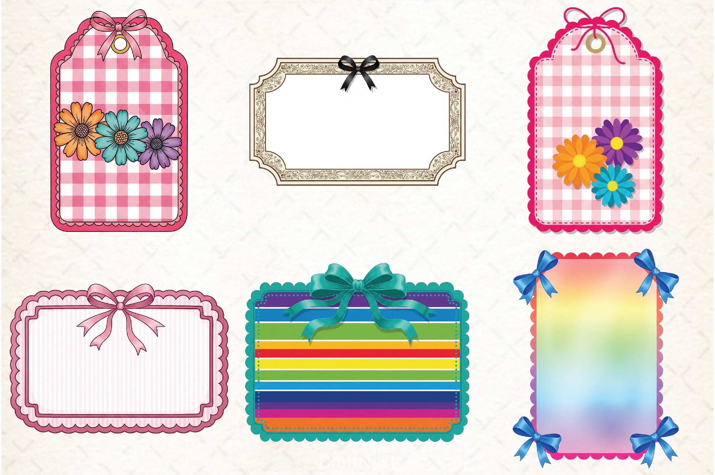 Border Frame Coquette Clipart Bundle - CraftNest - Digital Crafting and Art