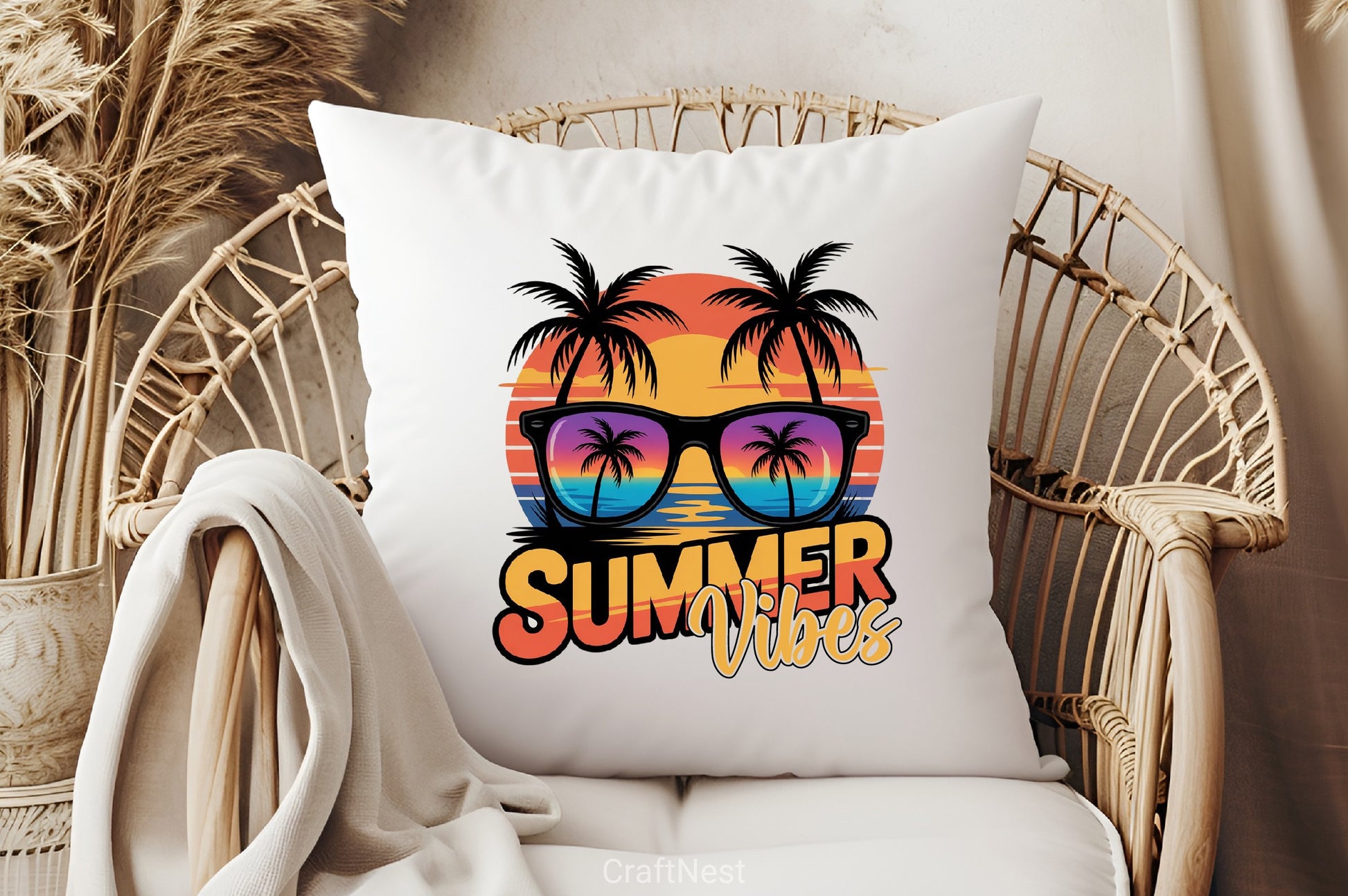 Vibrant Summer Vibes Clipart Bundle - CraftNest - Digital Crafting and Art