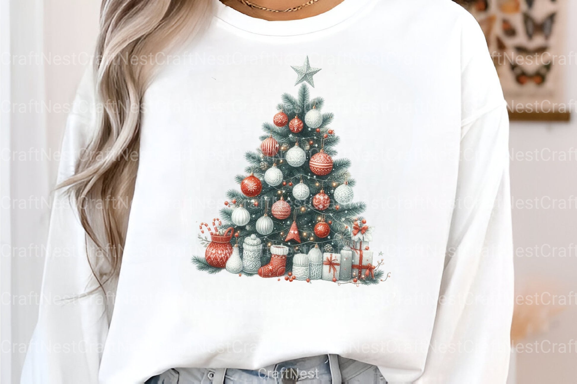 Festive Christmas Tree Clipart Bundle 2 - CraftNest - Digital Crafting and Art