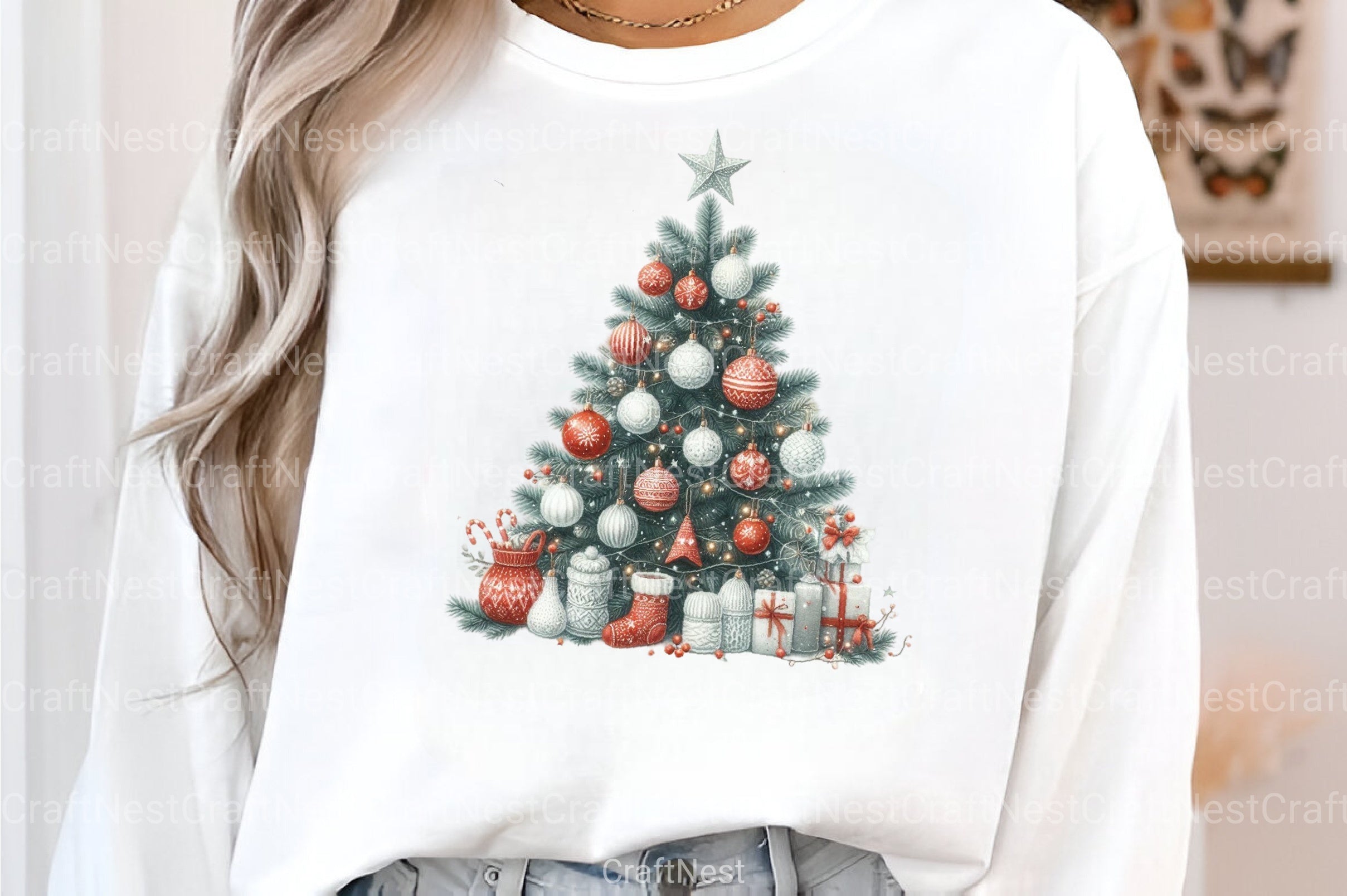 Festive Christmas Tree Clipart Bundle 2 - CraftNest - Digital Crafting and Art