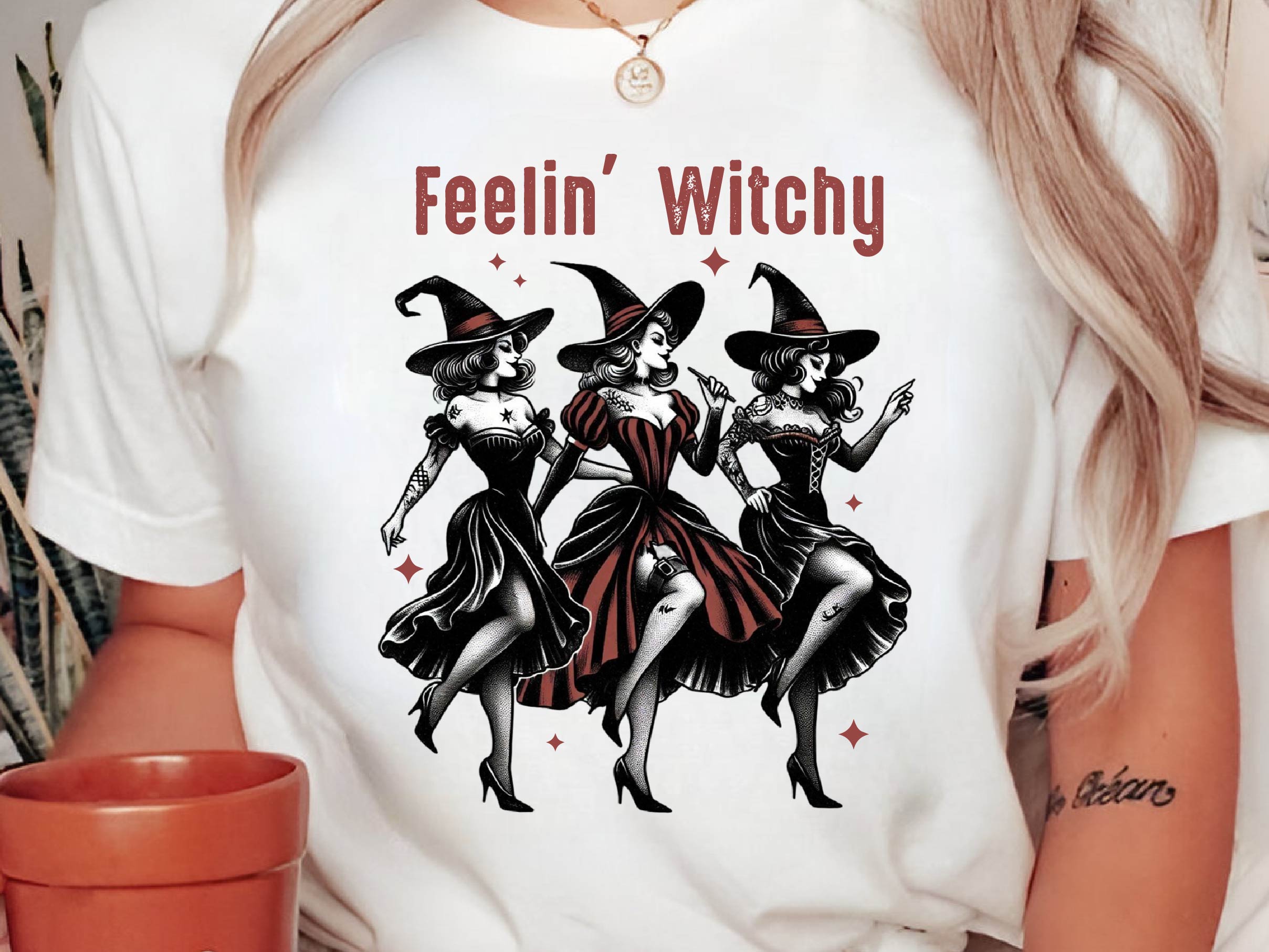 Feelin Witchy Retro Witch Halloween Clipart Bundle - CraftNest - Digital Crafting and Art