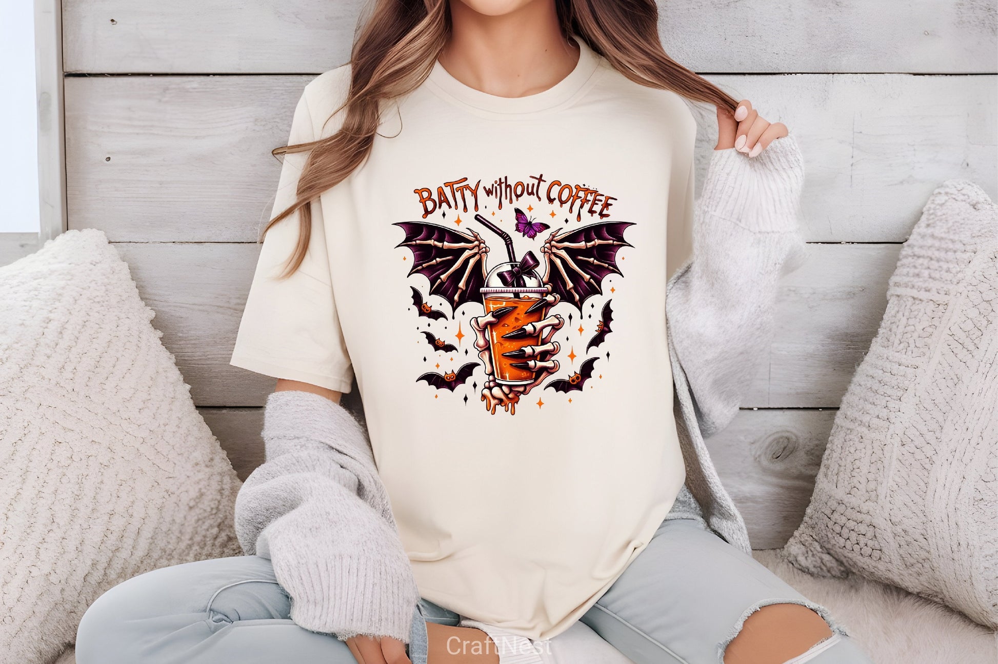 Batty Without Coffee Halloween Clipart Bundle 2 - CraftNest - Digital Crafting and Art