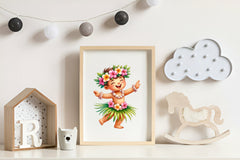 Cute Tropical Hula Dance Hawaiian Clipart Bundle - CraftNest - Digital Crafting and Art