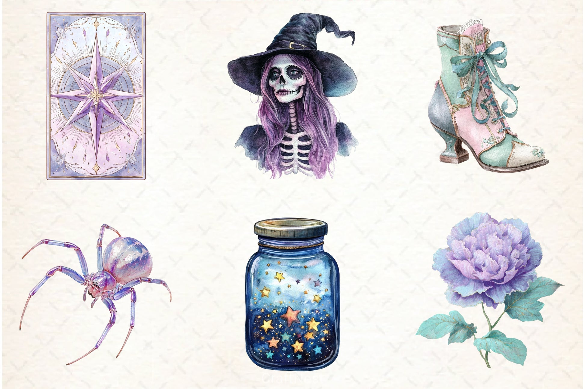 Pastel Spooky Halloween Clipart Bundle - CraftNest - Digital Crafting and Art