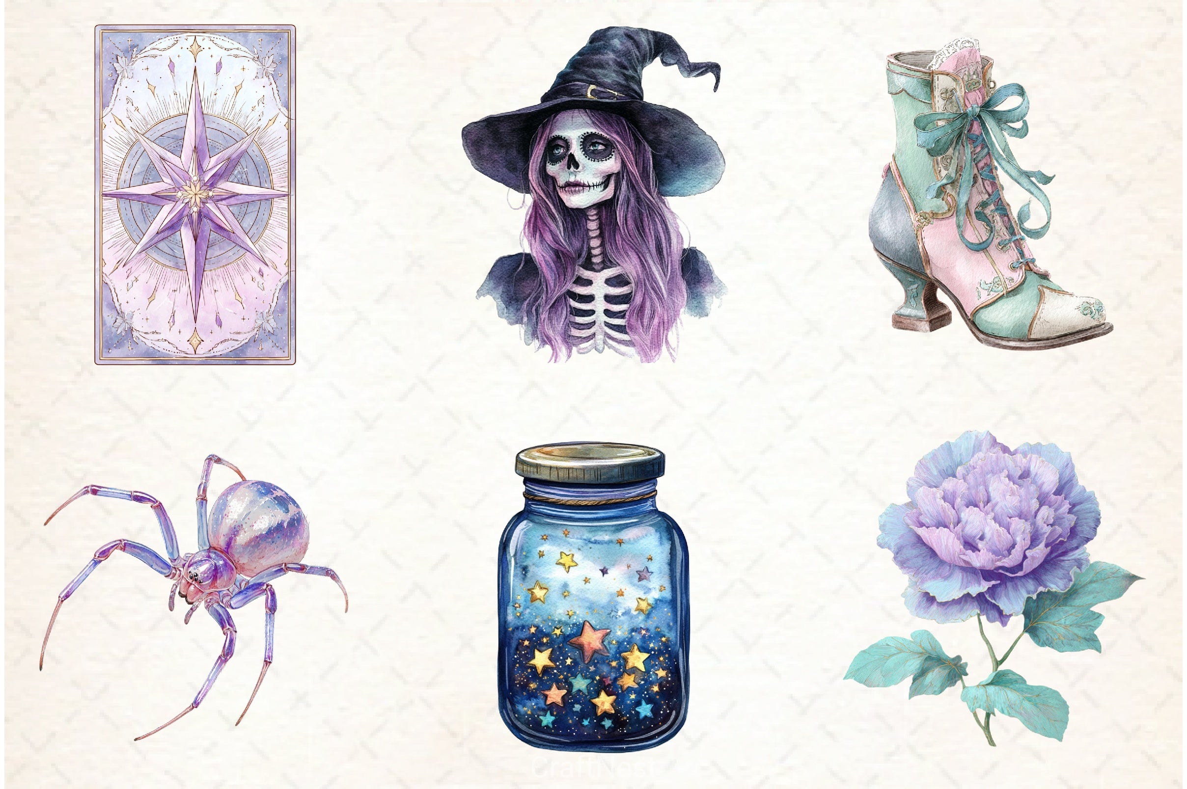 Pastel Spooky Halloween Clipart Bundle - CraftNest - Digital Crafting and Art