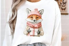 Pink Christmas Magic Winter Woodland Clipart Bundle - CraftNest - Digital Crafting and Art