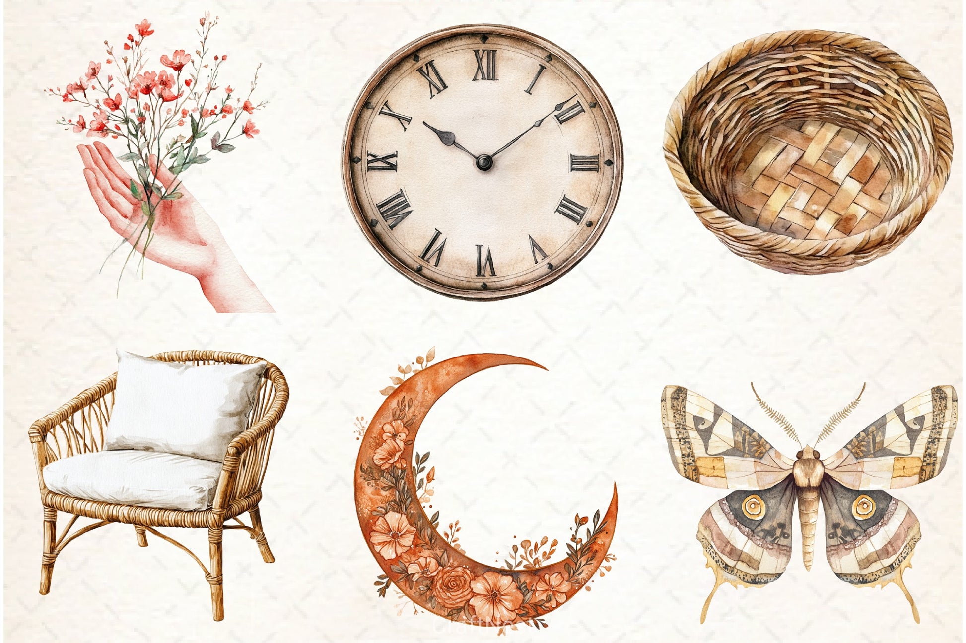 Boho Lifestyle Clipart Bundle - CraftNest - Digital Crafting and Art