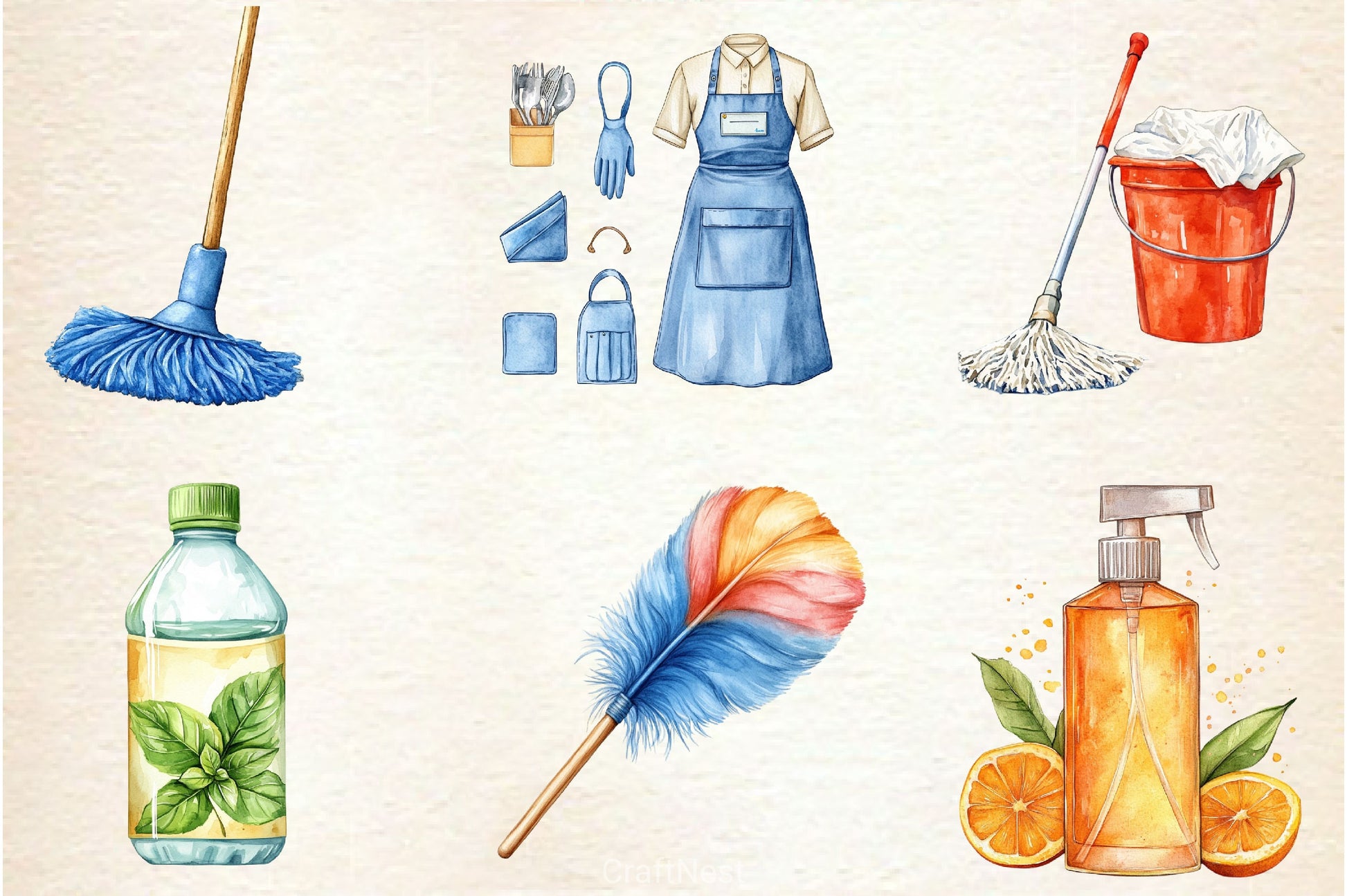 Housekeeping Clipart Bundle - CraftNest - Digital Crafting and Art