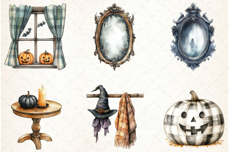 Creepy Cozy Halloween Clipart Bundle 1 - CraftNest - Digital Crafting and Art