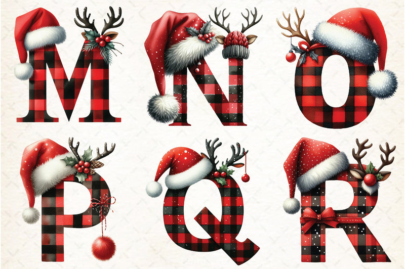 Christmas Alphabet Clipart Bundle 3 - CraftNest - Digital Crafting and Art