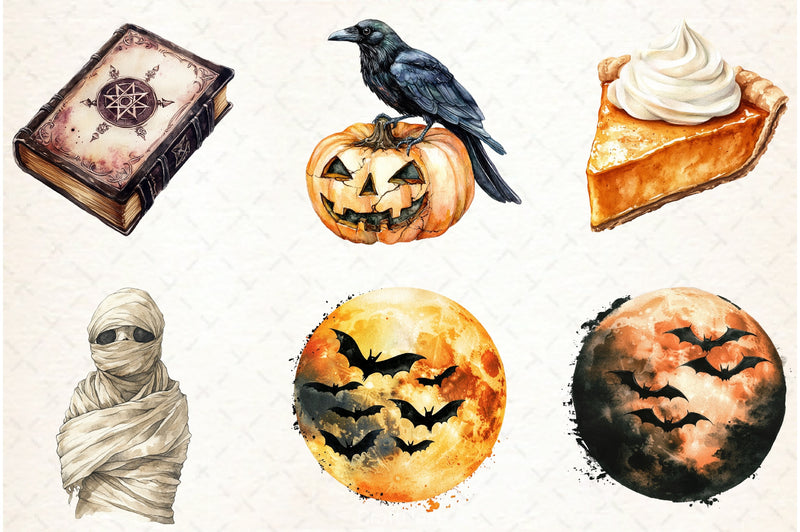 Vintage Halloween Clipart Bundle 16 - CraftNest - Digital Crafting and Art