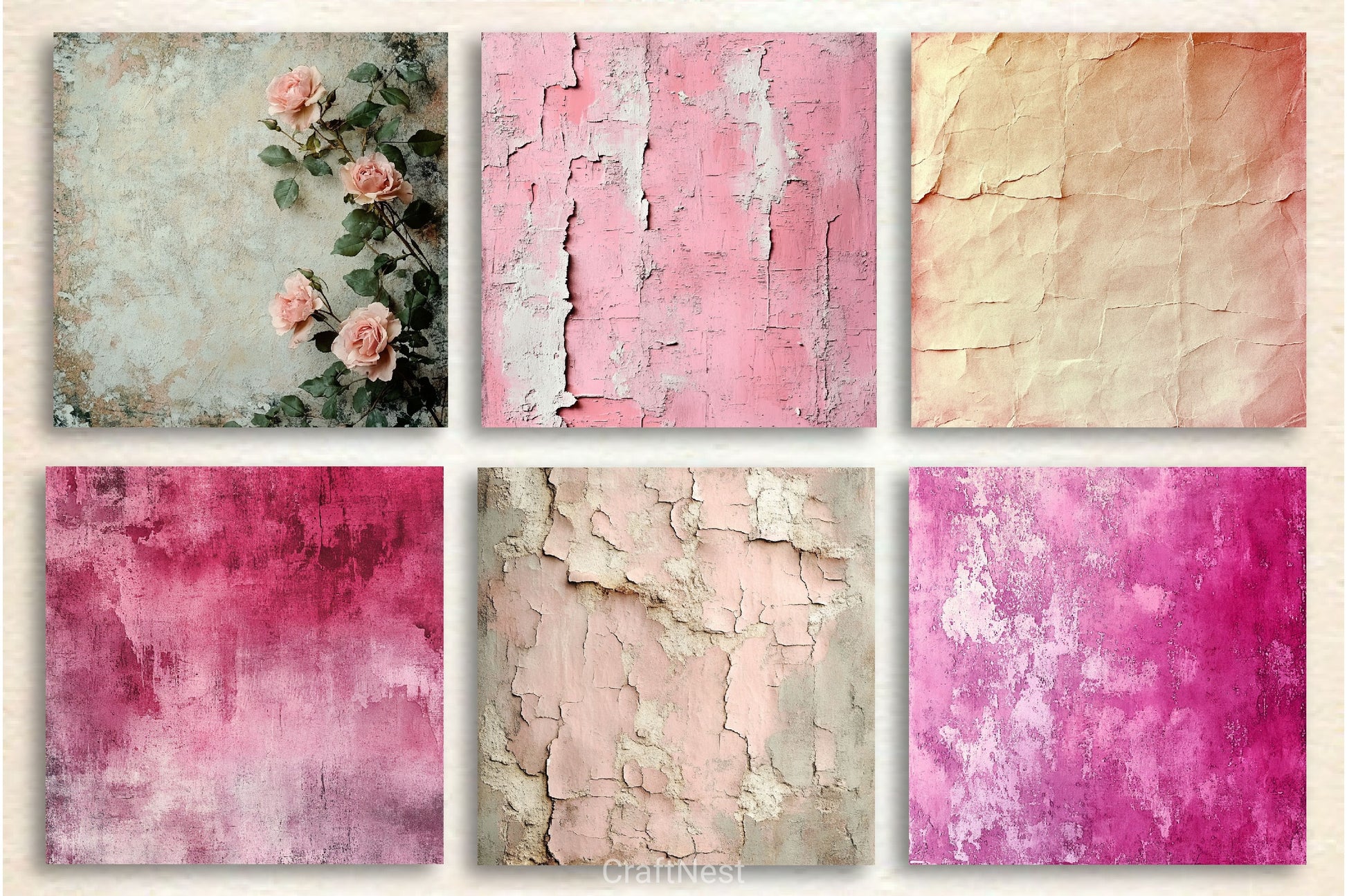 Seamless Blush Pink Grunge Backgrounds - CraftNest - Digital Crafting and Art