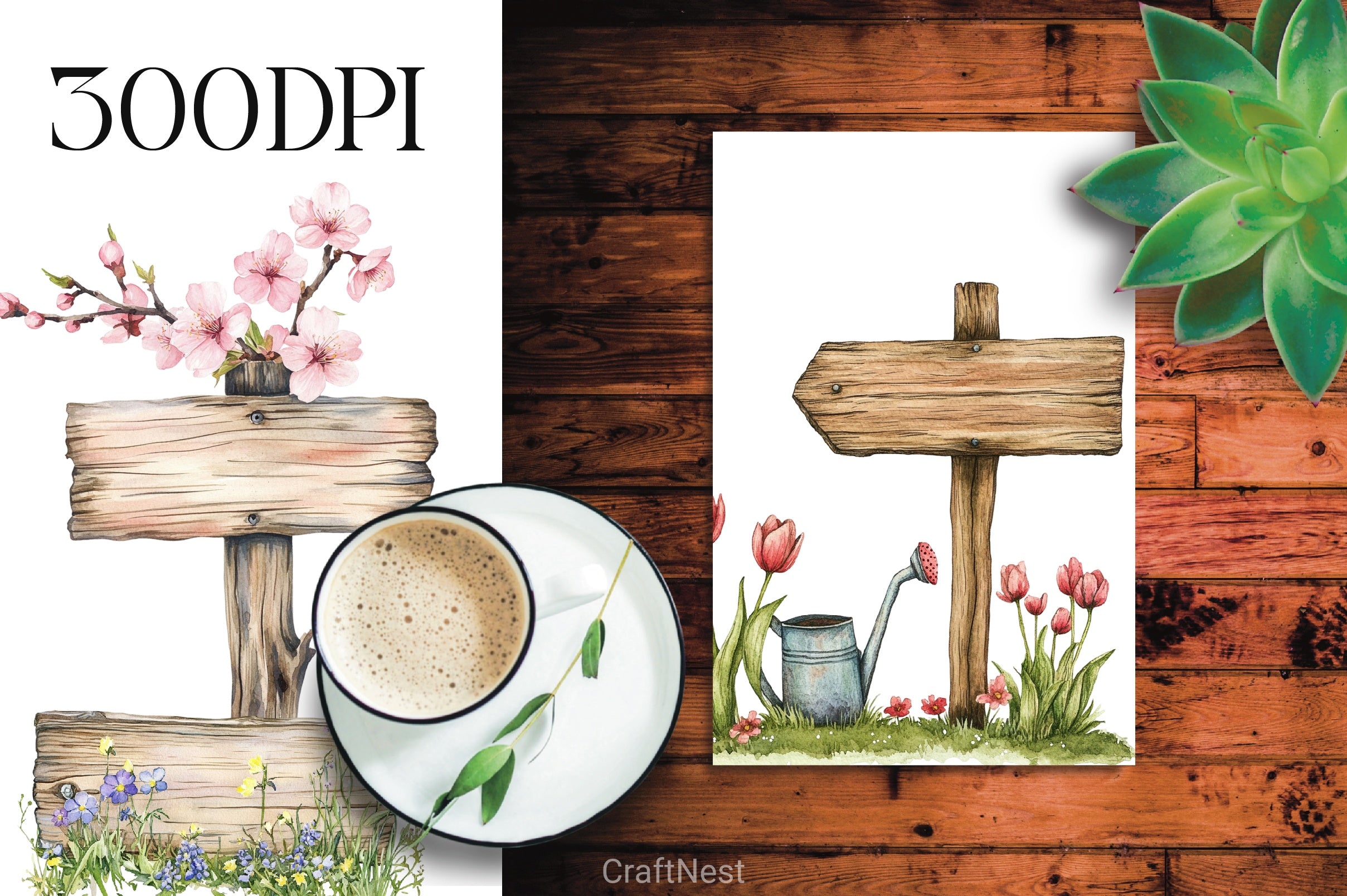 Spring Sign Board Clipart Bundle - CraftNest - Digital Crafting and Art