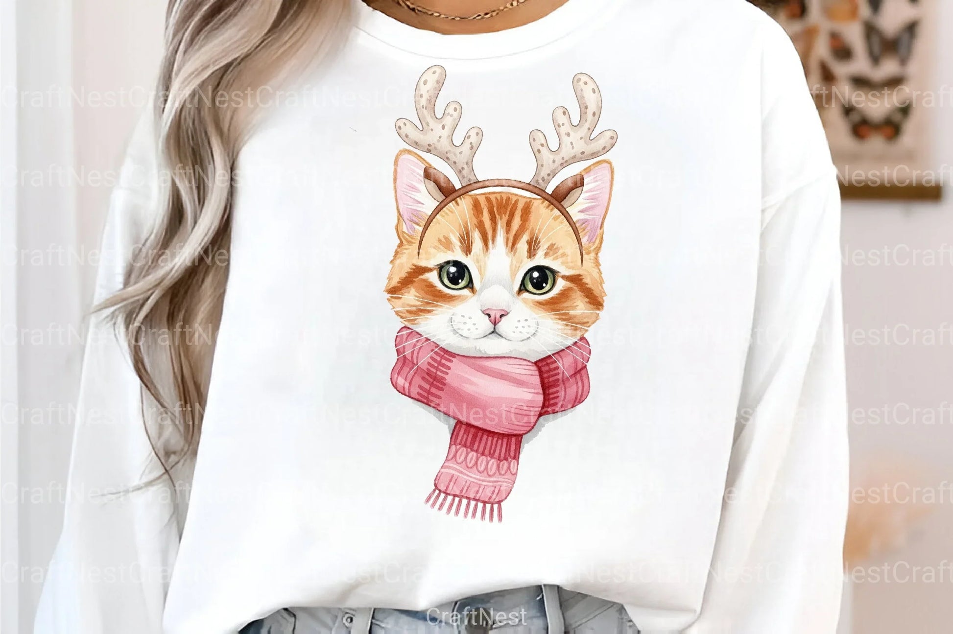 Cute Christmas Animals Clipart Bundle - CraftNest - Digital Crafting and Art