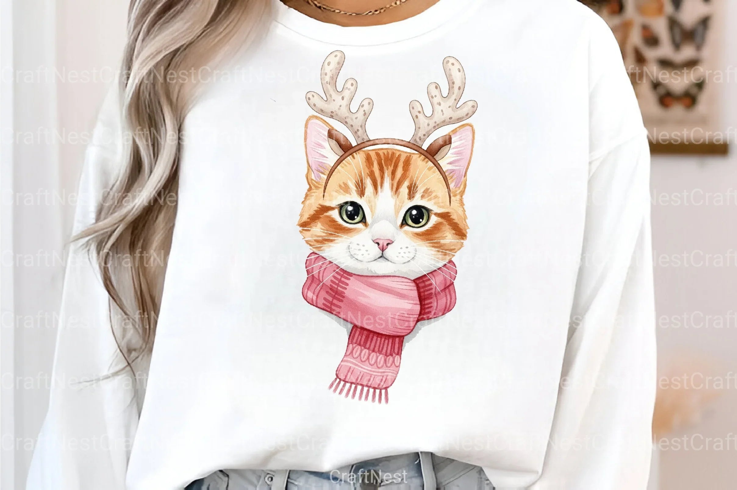 Cute Christmas Animals Clipart Bundle - CraftNest - Digital Crafting and Art