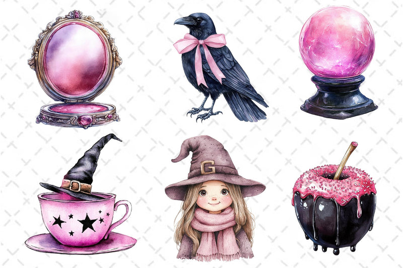 Cute Witchy Autumn Clipart Bundle - CraftNest - Digital Crafting and Art
