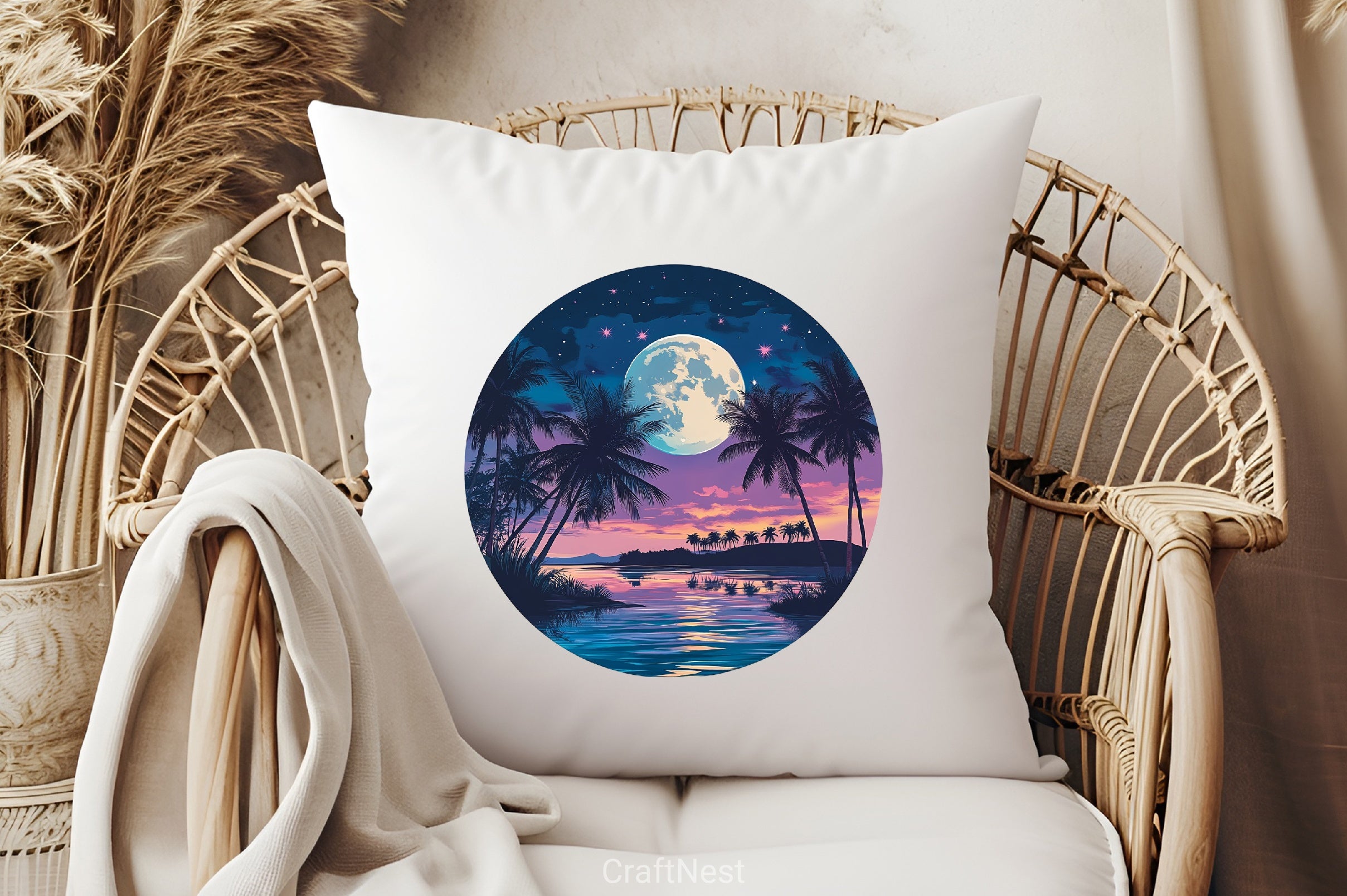 Summer Moon Beach Clipart Bundle - CraftNest - Digital Crafting and Art