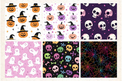 Happy Cute Halloween Seamless Pattern - CraftNest - Digital Crafting and Art