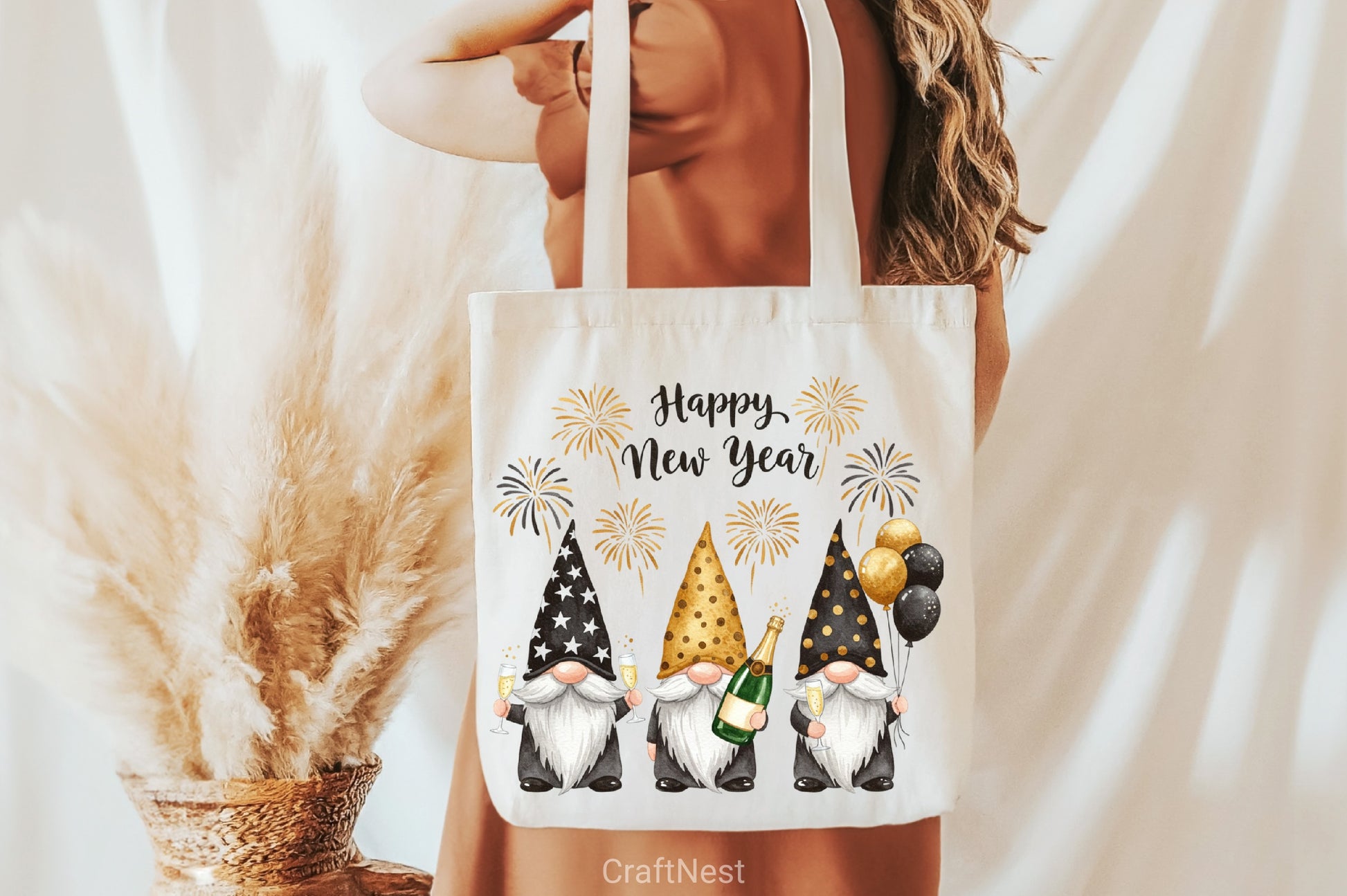 New Year Gnomes Clipart Bundle - CraftNest - Digital Crafting and Art