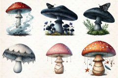 Gothic Mushroom Clipart Bundle 2 - CraftNest - Digital Crafting and Art