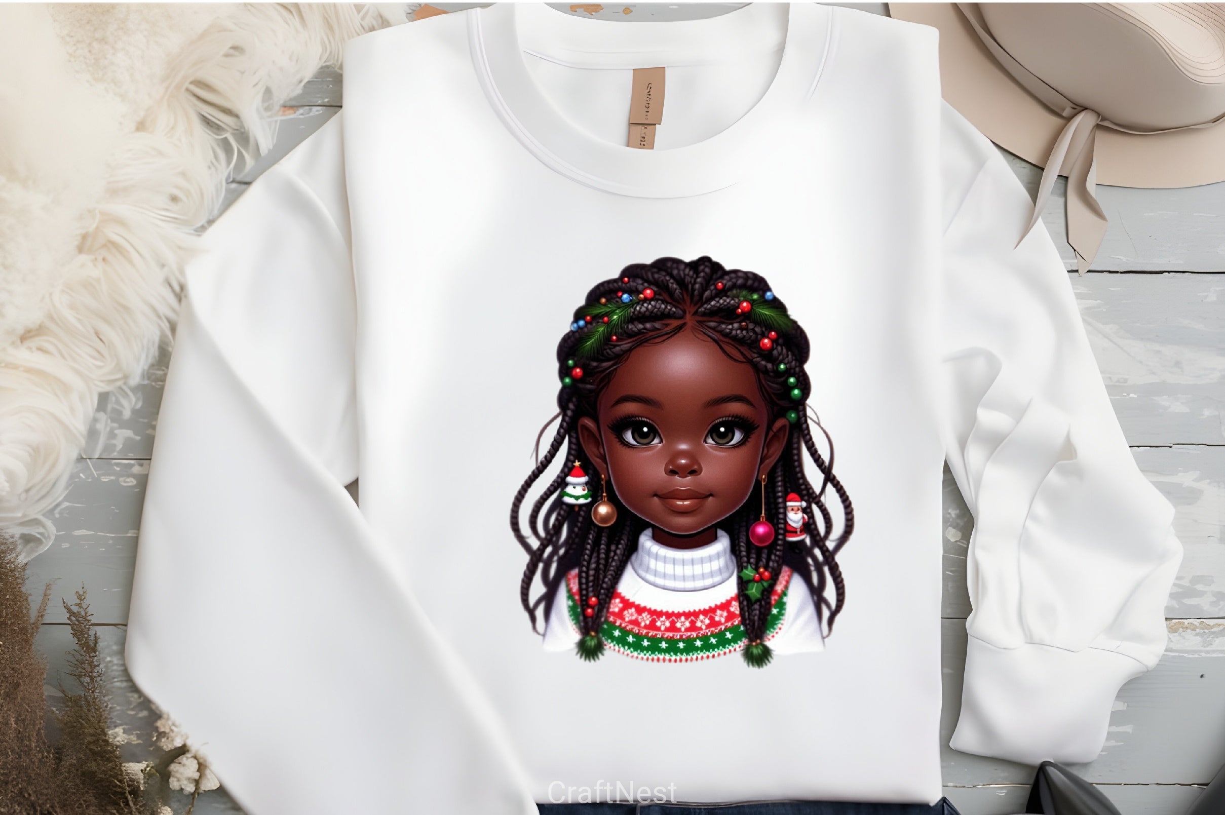 Christmas Black Girl Clipart Bundle 3 - CraftNest - Digital Crafting and Art