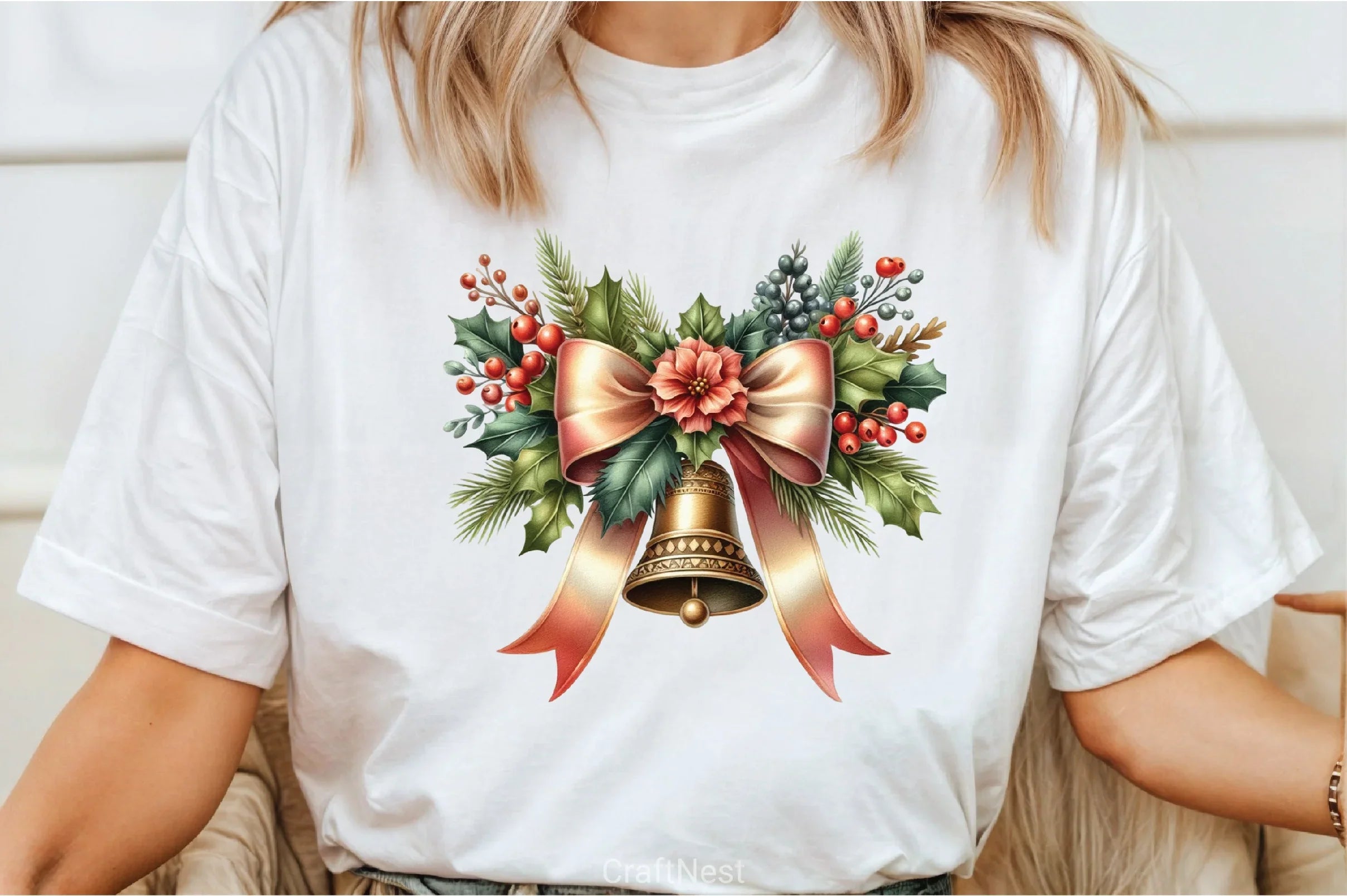 Floral Festive Christmas Clipart Bundle - CraftNest - Digital Crafting and Art