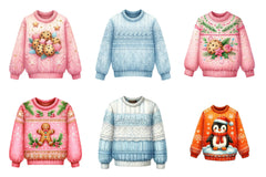 Christmas Sweater Pullover Designs Clipart Bundle - CraftNest - Digital Crafting and Art