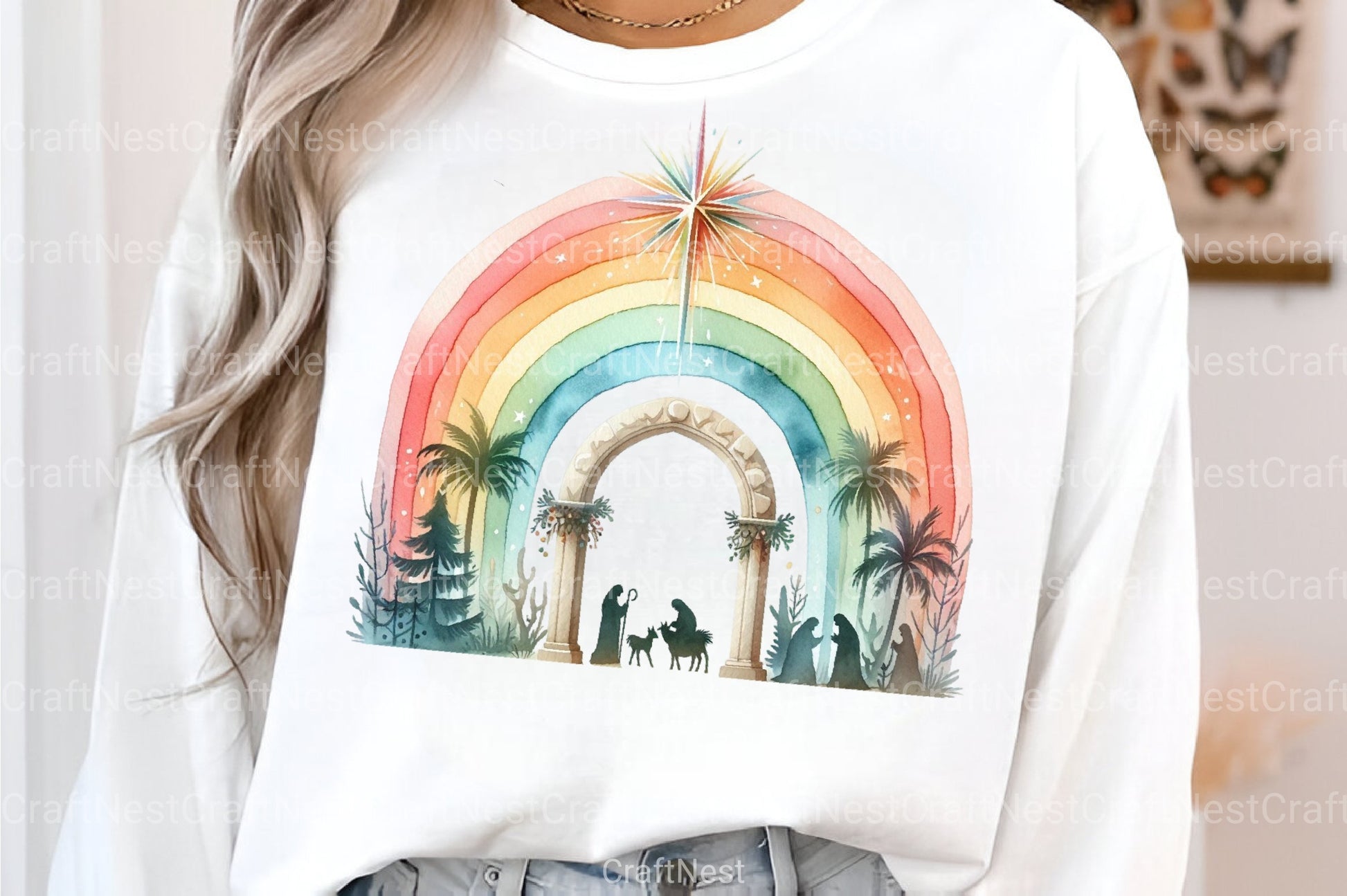 Christmas Pastel Rainbow Clipart Bundle - CraftNest - Digital Crafting and Art