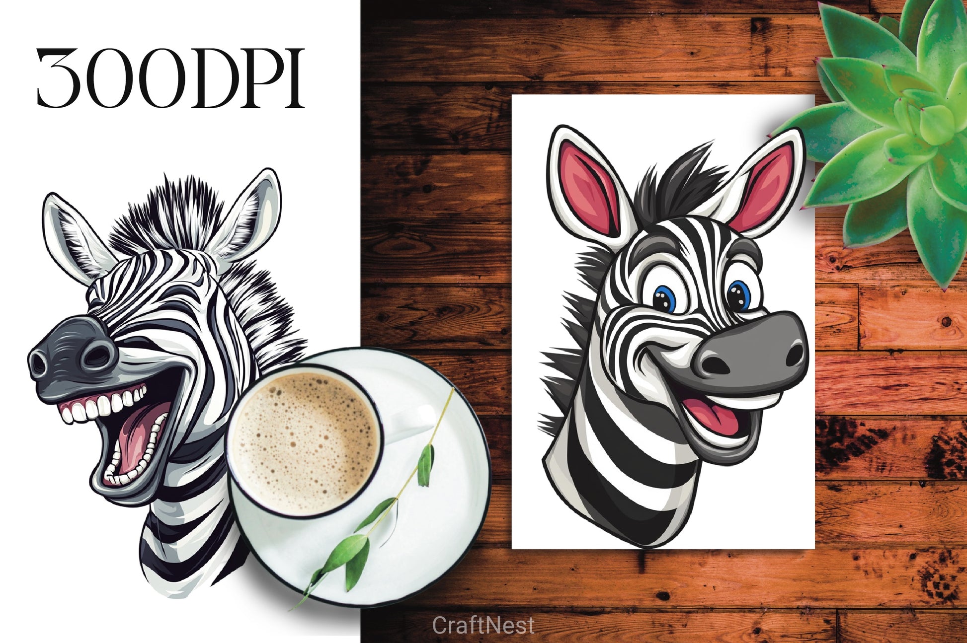 Funny Cartoon Zebra Clipart Bundle - CraftNest - Digital Crafting and Art