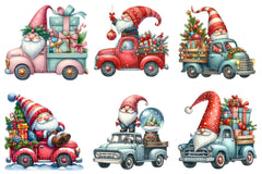 Christmas Truck & Gnomes Winter Clipart Bundle - CraftNest - Digital Crafting and Art
