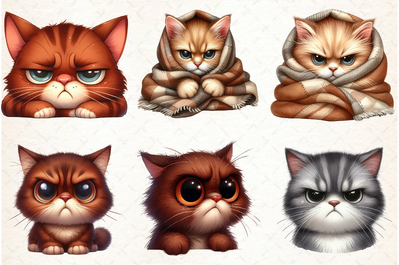 Grumpy Cat Clipart Bundle - CraftNest - Digital Crafting and Art