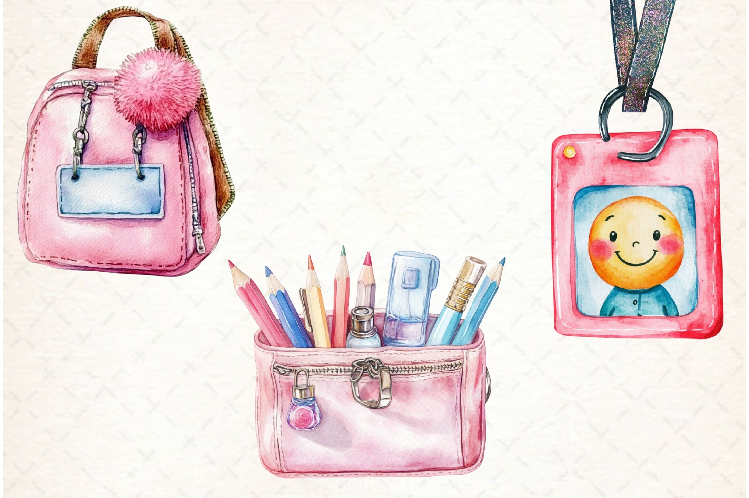 Preppy Back To School Clipart Bundle - CraftNest - Digital Crafting and Art