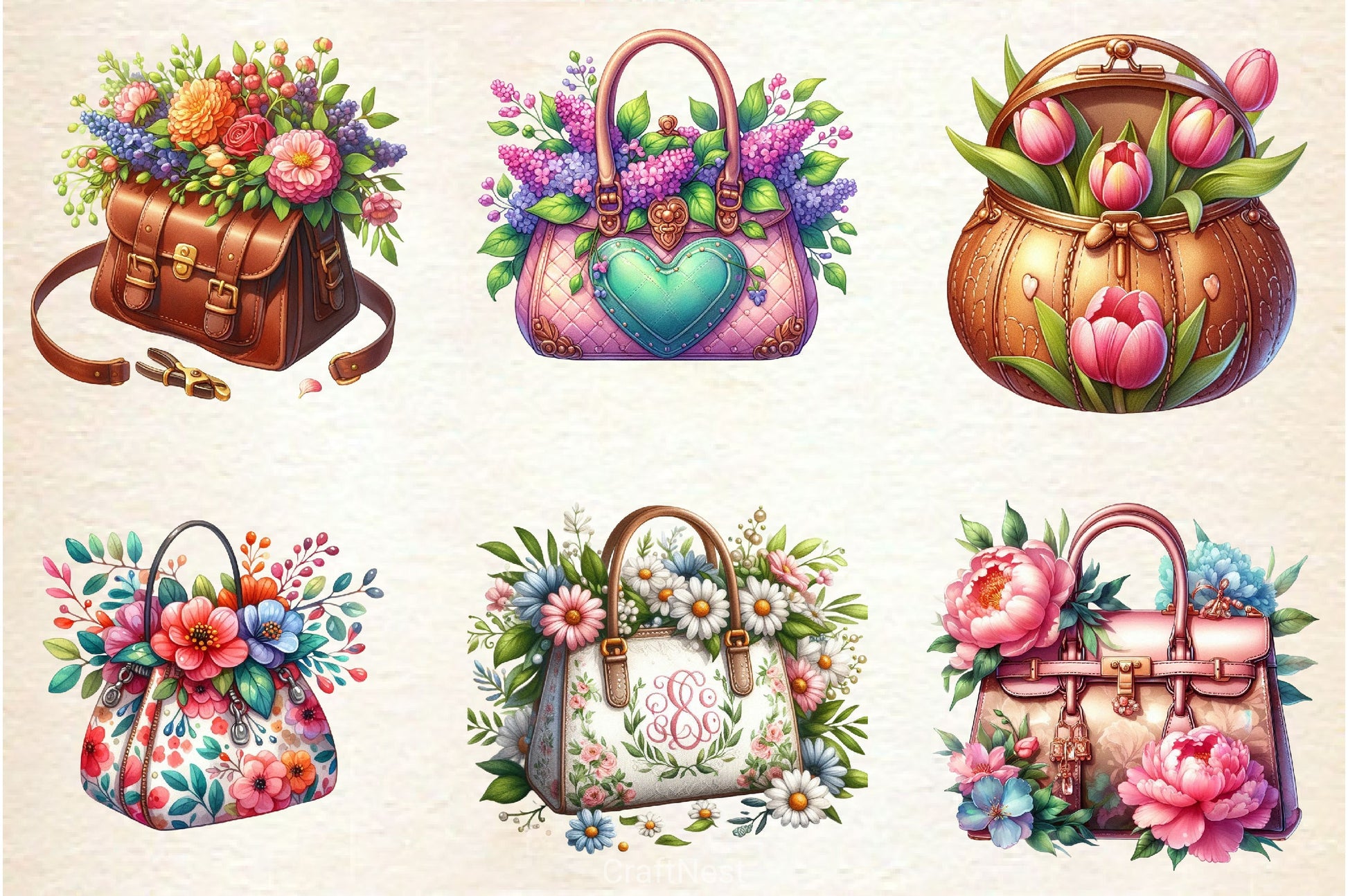 Summer Handbags Clipart Bundle - CraftNest - Digital Crafting and Art