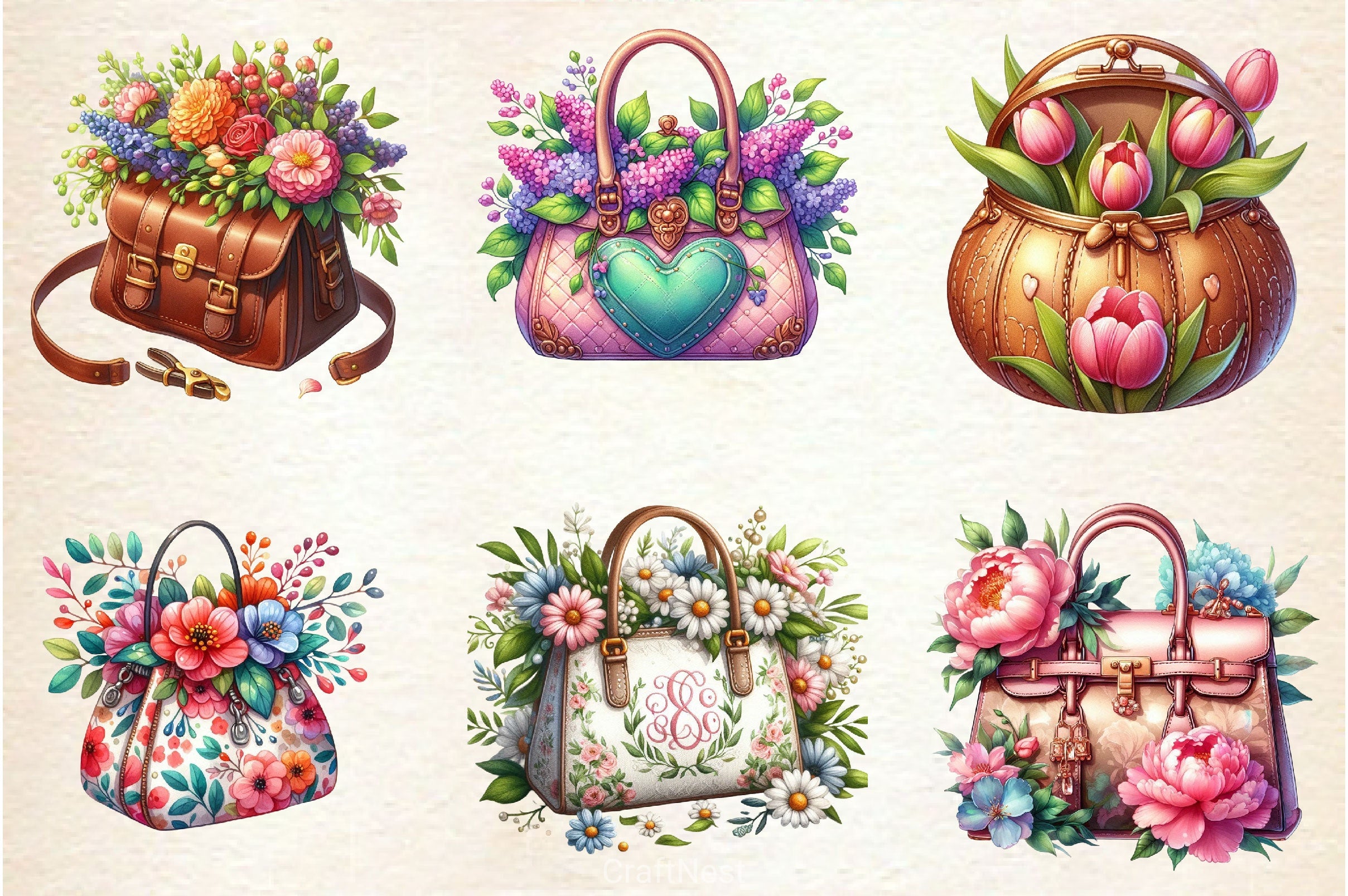 Summer Handbags Clipart Bundle - CraftNest - Digital Crafting and Art