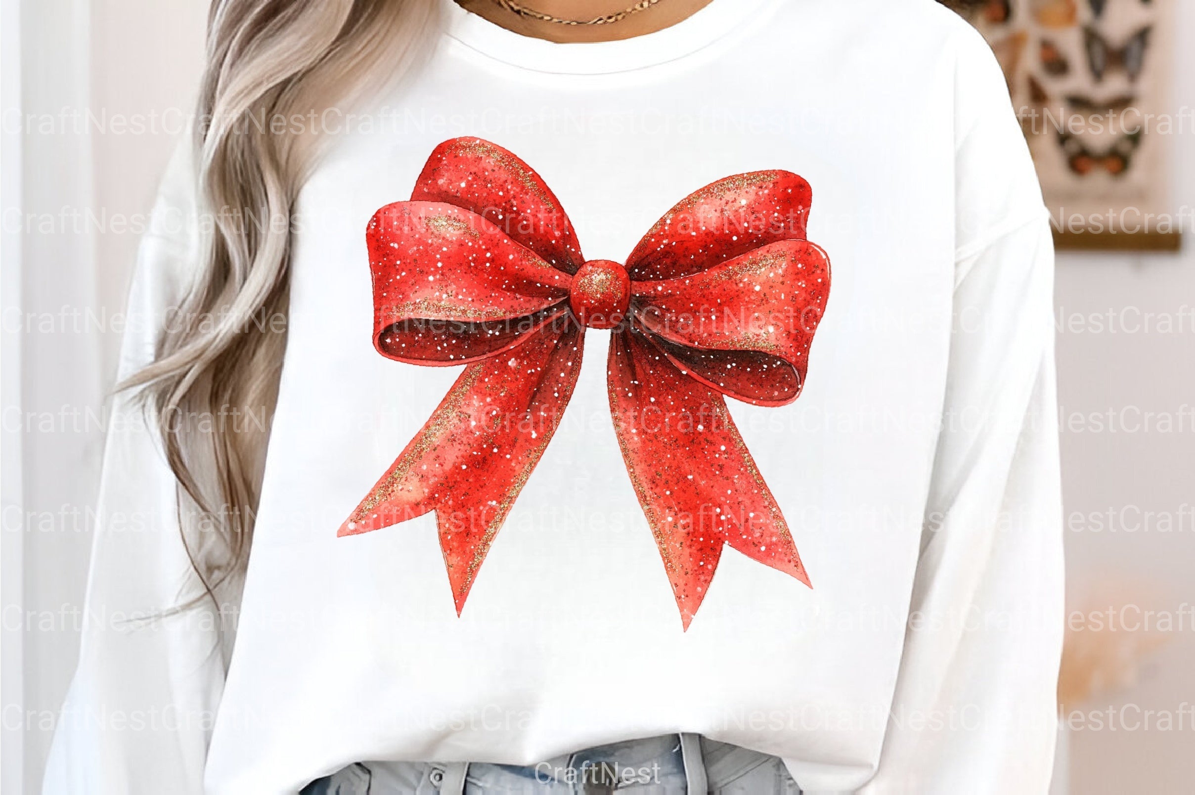 Glitter Cute Christmas Sublimation Clipart Bundle 2 - CraftNest - Digital Crafting and Art