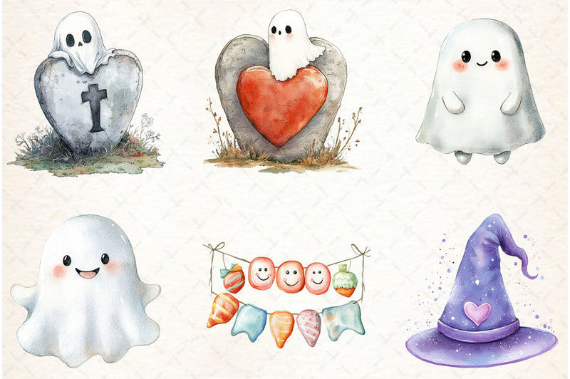 Halloween Kawaii Spooky Clipart Bundle - CraftNest - Digital Crafting and Art