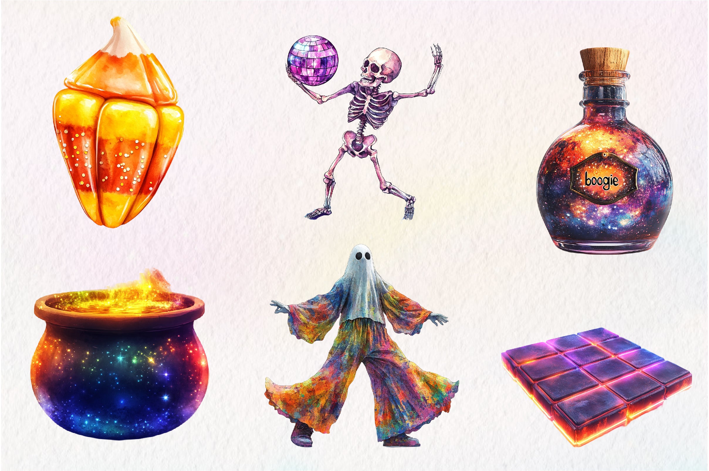 Disco Halloween Clipart Bundle - CraftNest - Digital Crafting and Art