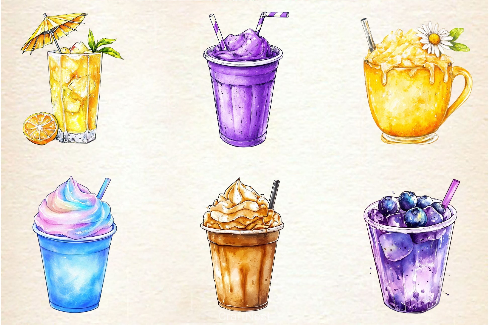 Spring Ice Cup Clipart Bundle - CraftNest - Digital Crafting and Art