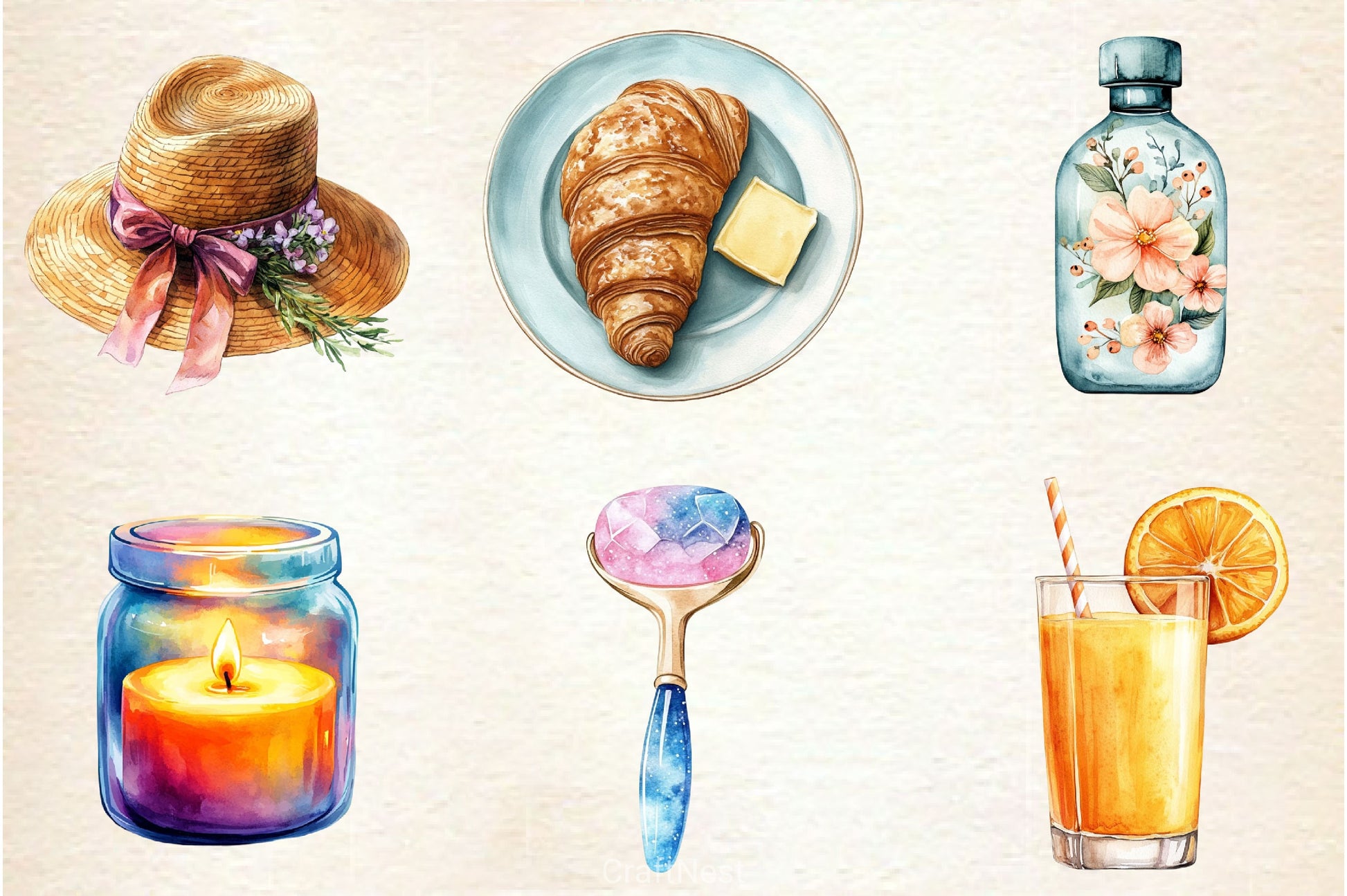 Morning Routine Pastel Clipart Bundle - CraftNest - Digital Crafting and Art