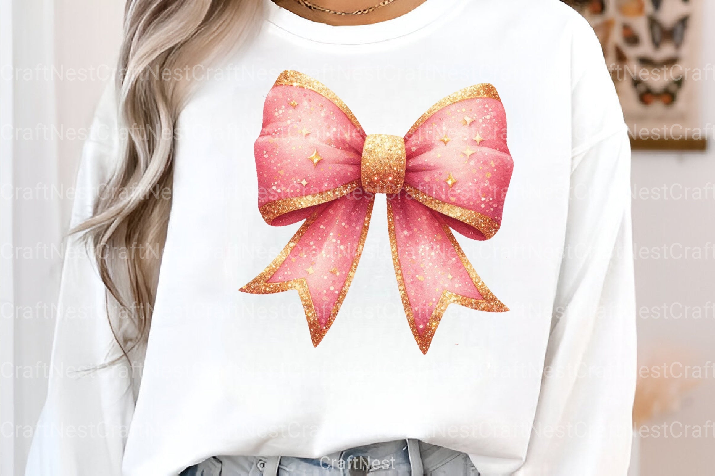 Glitter Pink Christmas Clipart Bundle - CraftNest - Digital Crafting and Art