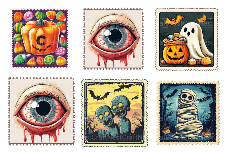 Cute Halloween Alphabet Clipart Bundle - CraftNest - Digital Crafting and Art