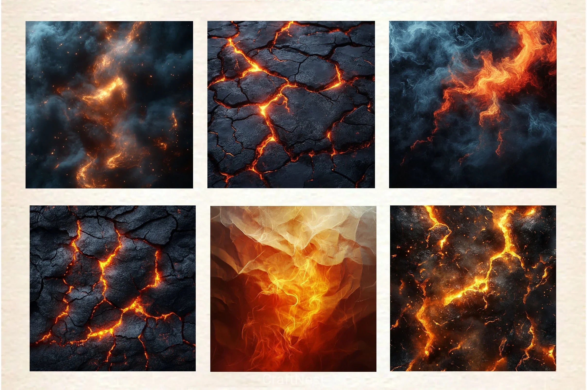 Hot Fire Smoke Background - CraftNest - Digital Crafting and Art