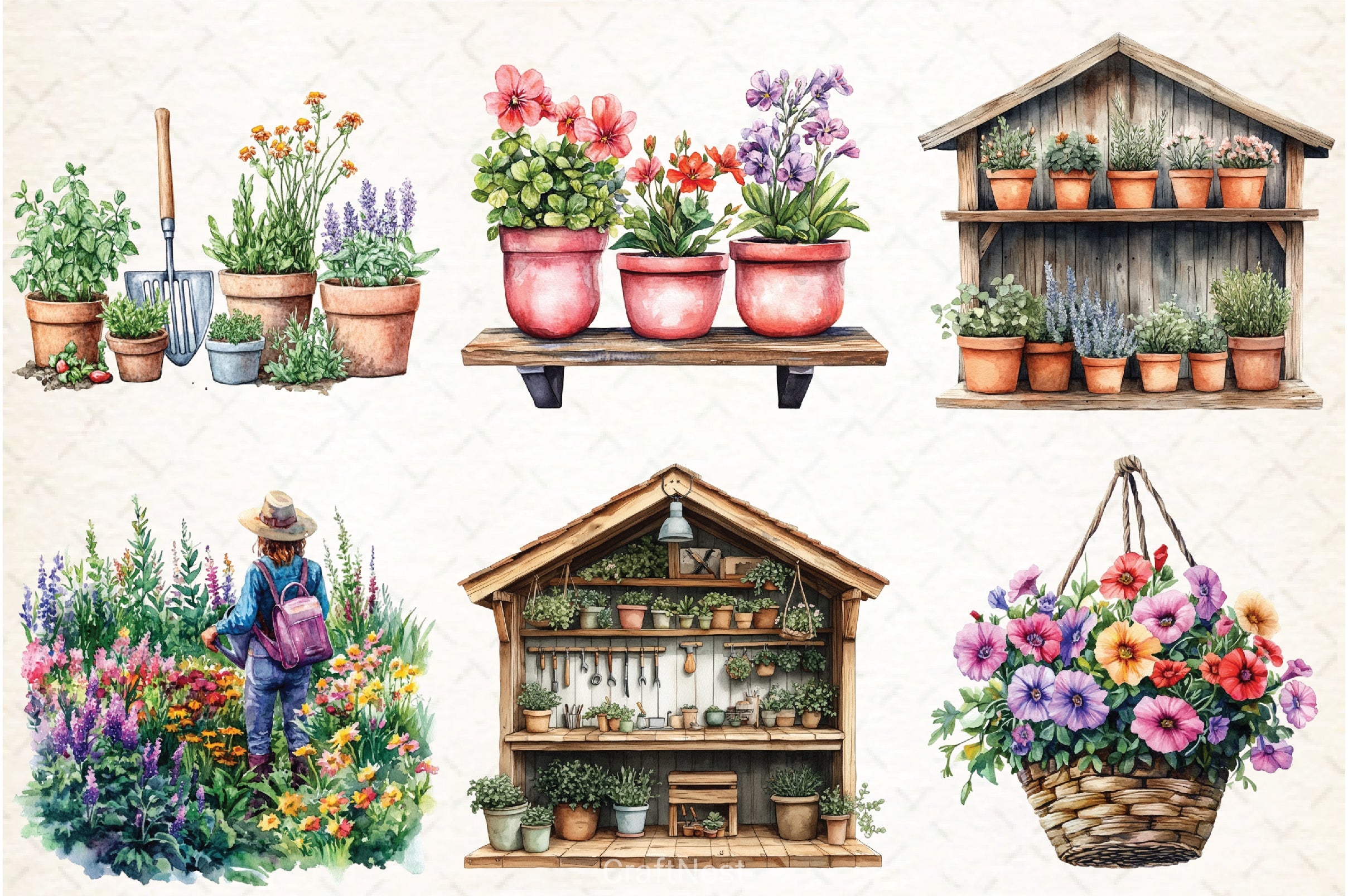 Gardening Clipart Bundle - CraftNest - Digital Crafting and Art