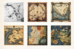 Antique Maps Digital Paper 2 - CraftNest - Digital Crafting and Art