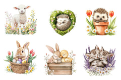 Cute Spring Animals Clipart Bundle - CraftNest - Digital Crafting and Art