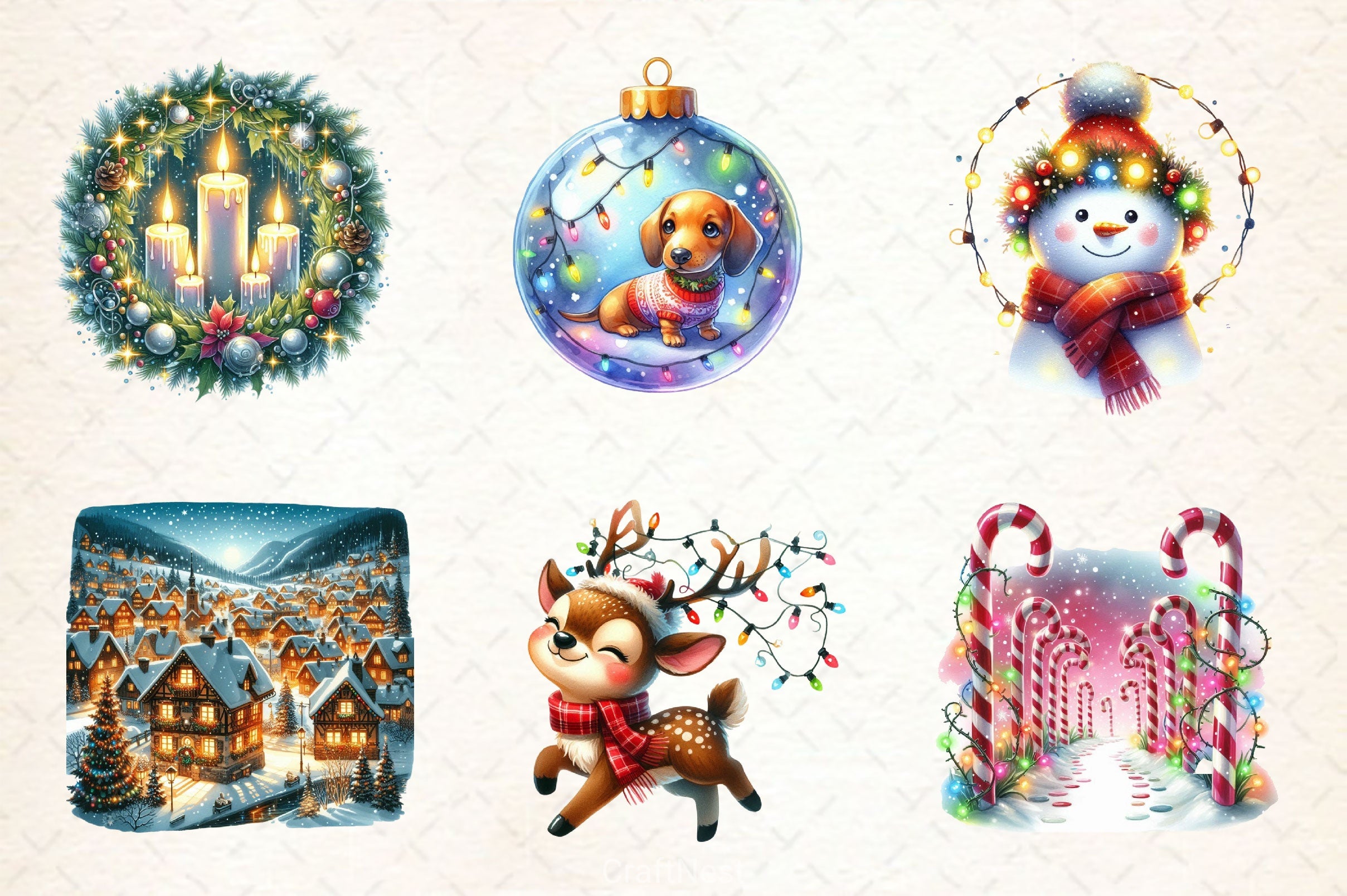 Twinkling Lights Christmas Clipart Bundle 2 - CraftNest - Digital Crafting and Art