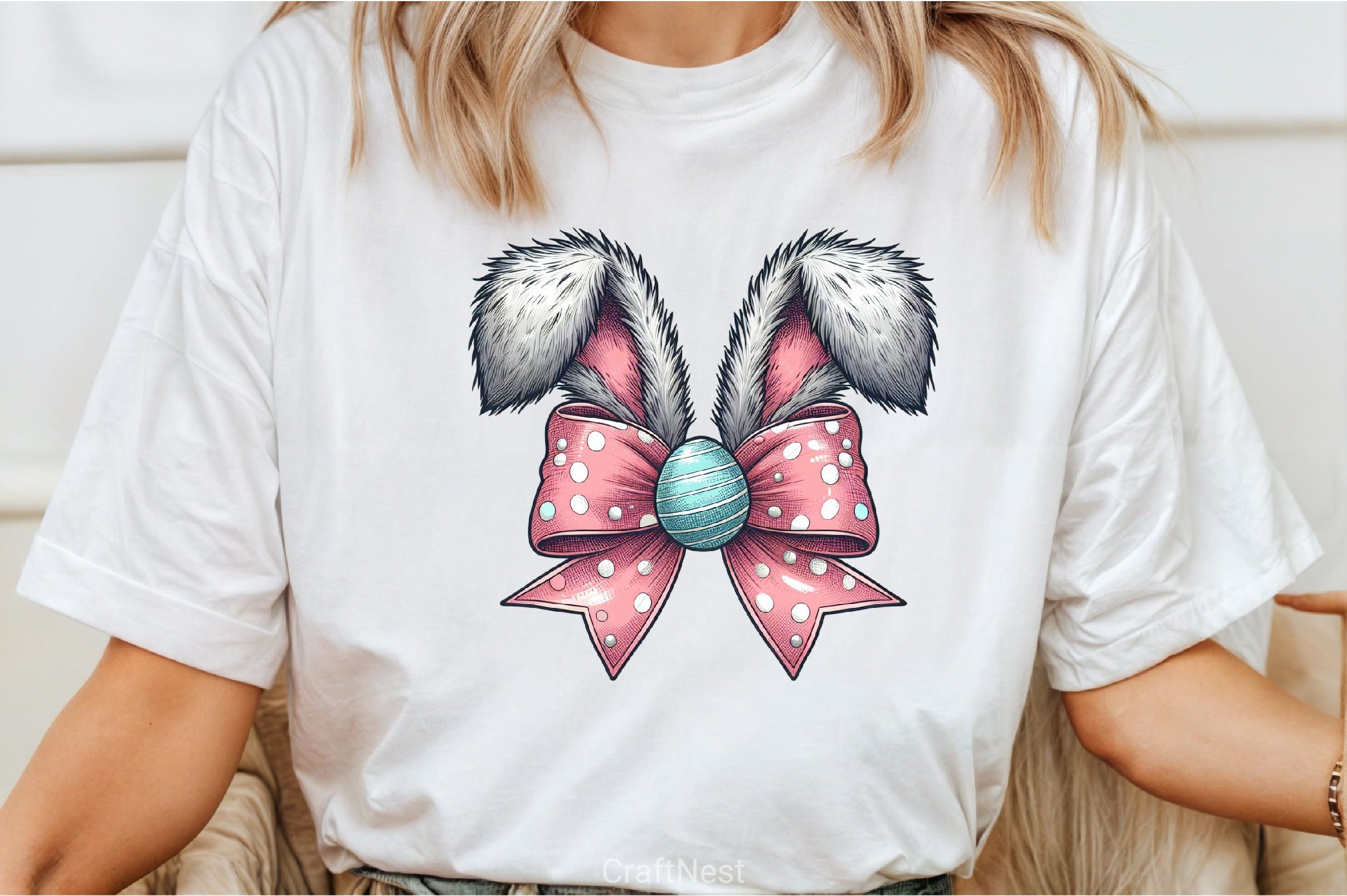 Retro Easter Bunny Ears Clipart Bundle - CraftNest - Digital Crafting and Art